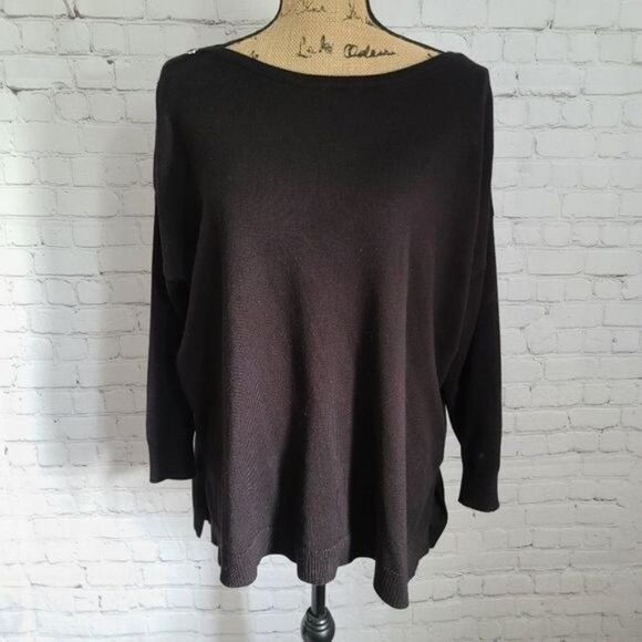 89th + Madison Black Button Shoulder Sweater - Picture 12 of 12